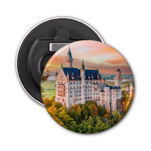 Neuschwanstein kasteel button flesopener (Voorkant)