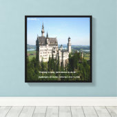 Neuschwanstein Kasteel & Duitse Quote Canvasprint Canvas Afdruk (Insitu (Houten vloer))