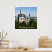 Neuschwanstein Kasteel & Duitse Spreuk Poster (Keuken)