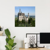 Neuschwanstein Kasteel & Duitse Spreuk Poster (Thuiskantoor)