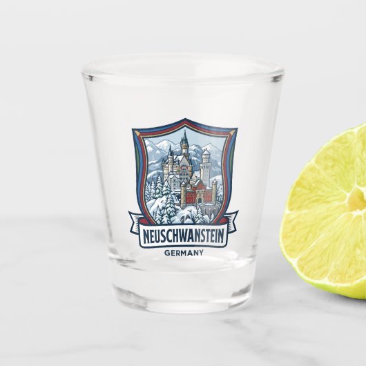 Neuschwanstein kasteel Duitsland Shot Glas (Voorkant)
