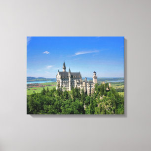 Neuschwanstein Kasteel opgerekt canvasprint Canvas Afdruk