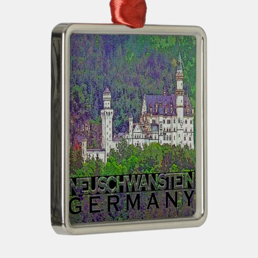 Neuschwanstein Metalen Ornament (Rechts)