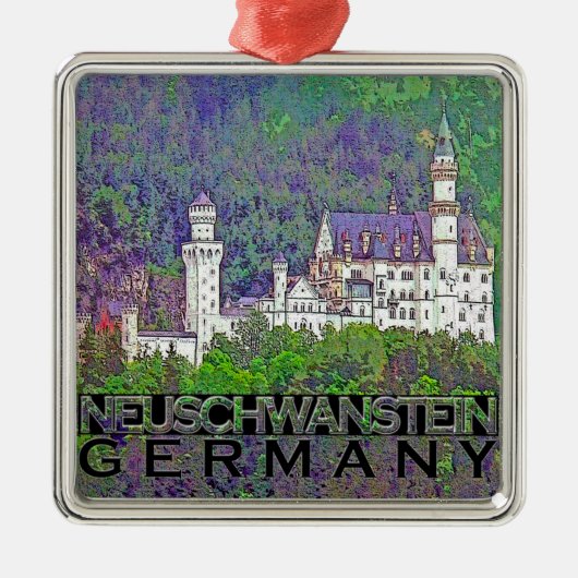 Neuschwanstein Metalen Ornament (Voorkant)