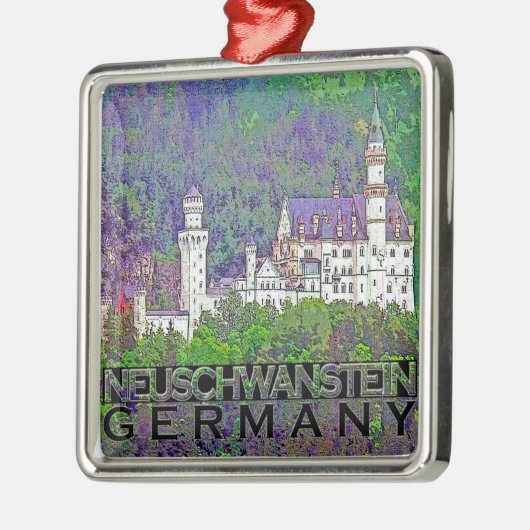 Neuschwanstein Metalen Ornament (Links)
