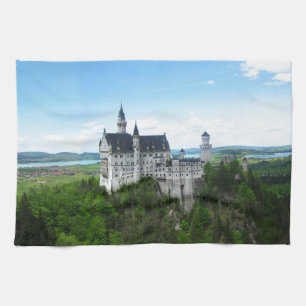 Neuschwanstein panorama theedoek