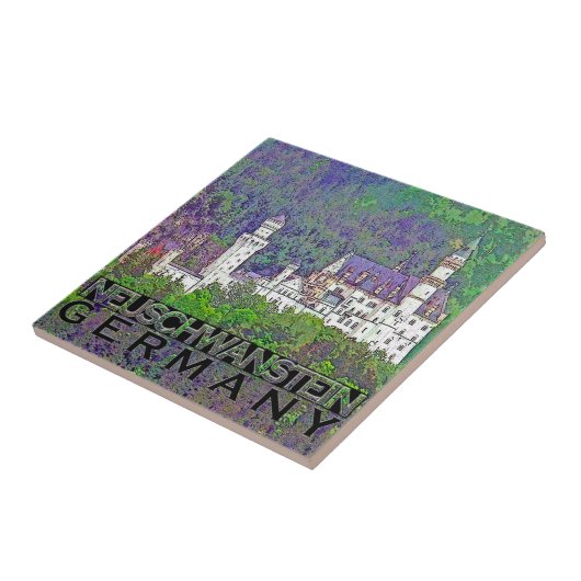 Neuschwanstein Tegeltje (Zijkant)