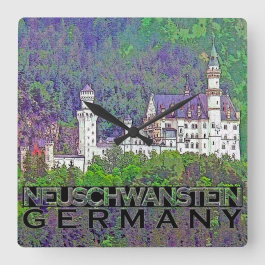 Neuschwanstein Vierkante Klok (Voorkant)