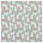 neusfloralen lichtblauw stof (Swatch)