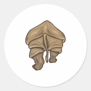 neusgat ronde sticker