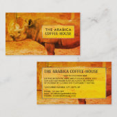 neushoorn, Afrikaanse neushoorn, koffiehuis Visitekaartje (Voorkant / Achterkant)