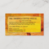 neushoorn, Afrikaanse neushoorn, koffiehuis Visitekaartje (Achterkant)