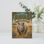 Neushoorn Afrikaanse savanne POPCUT Briefkaart (Staand voorkant)