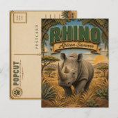 Neushoorn Afrikaanse savanne POPCUT Briefkaart (Voorkant / Achterkant)