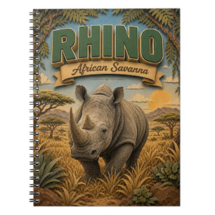 Neushoorn Afrikaanse savanne POPCUT Notitieboek