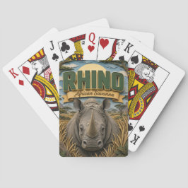 Neushoorn Afrikaanse savanne POPCUT Pokerkaarten