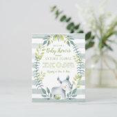 Neushoorn Baby Shower Uitnodigingen (Staand voorkant)