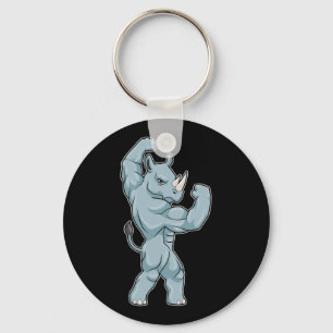 Neushoorn Bodybuilder Bodybuilding Sport  Sleutelhanger