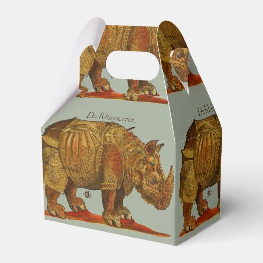  neushoorn Durer's Rhinoceros Antiek Bedankdoosjes (Voorkant Zijde)