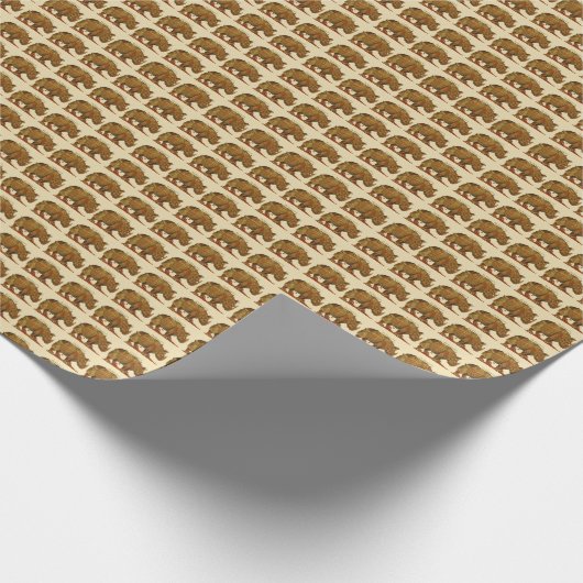  neushoorn Durer's Rhinoceros Antiek Cadeaupapier (Hoek)