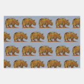  neushoorn Durer's Rhinoceros Antiek Inpakpapier Vel (Voorkant 3)