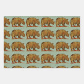  neushoorn Durer's Rhinoceros Antiek Inpakpapier Vel (Voorkant 2)