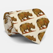  neushoorn Durer's Rhinoceros Antiek Stropdas (Opgerold)