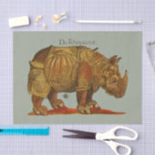  neushoorn Durer's Rhinoceros Antiek Tissuepapier (Craft)