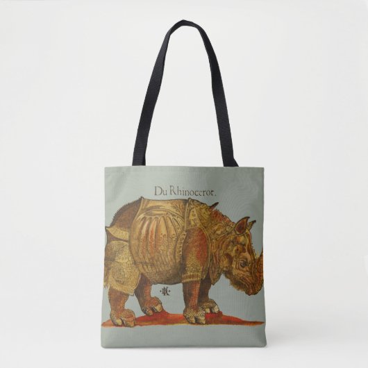  neushoorn Durer's Rhinoceros Antiek Tote Bag (Voorkant)