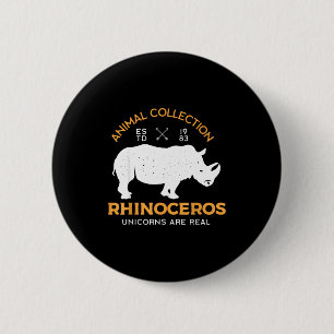 Neushoorn Eenhoorns Zijn Echt Grappig Dier Ronde Button 5,7 Cm