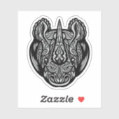 Neushoorn Gezicht Sierontwerp Sticker (Vel)