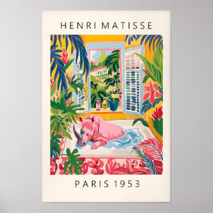 Neushoorn In Badkuip Kunstprint, Matisse Poster, B Poster