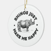 neushoorn keramisch ornament (Links)