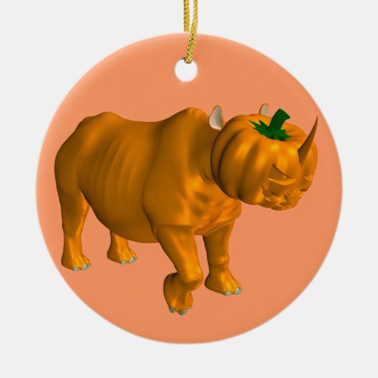 Neushoorn Keramisch Ornament (Voorkant)