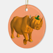 Neushoorn Keramisch Ornament (Links)