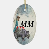  neushoorn keramisch ornament (Rechts)