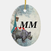 neushoorn keramisch ornament (Voorkant)