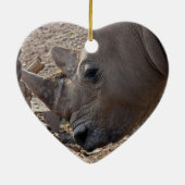 Neushoorn Keramisch Ornament (Achterkant)