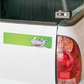Neushoorn kop bumpersticker (Op Truck)