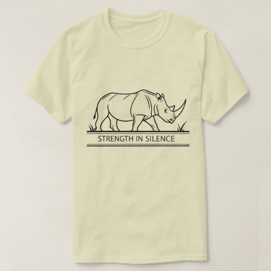 Neushoorn - Kracht In Stilte T-shirt (Design voorkant)