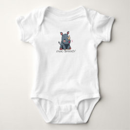 neushoorn kus! baby body romper