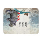  neushoorn magneet (Horizontaal)