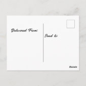 Neushoorn met verjaardagshoed in het Engelse platt Briefkaart (Achterkant)