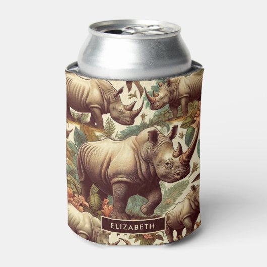  neushoorn naadloos blikjeskoeler (Blikje Voorkant)
