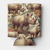  neushoorn naadloos blikjeskoeler (Voorkant)