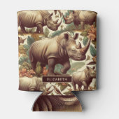  neushoorn naadloos blikjeskoeler (Achterkant)