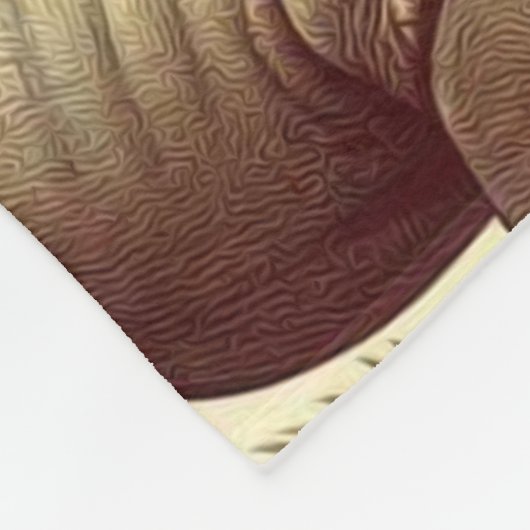  neushoorn naadloos fleece deken (Hoek)