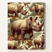 neushoorn naadloos notitieboek (Achterkant)