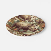  neushoorn naadloos papieren bordje (Gekanteld)