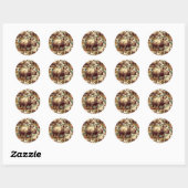  neushoorn naadloos ronde sticker (Vel)